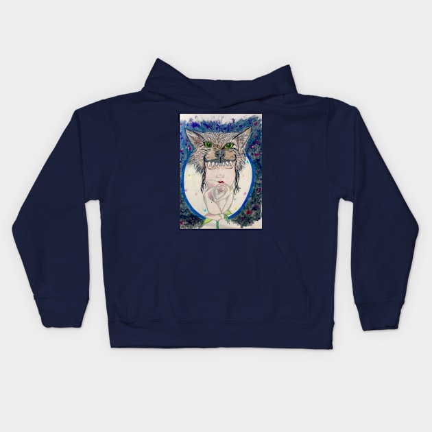 Shewolf Kids Hoodie by Rawcanvas